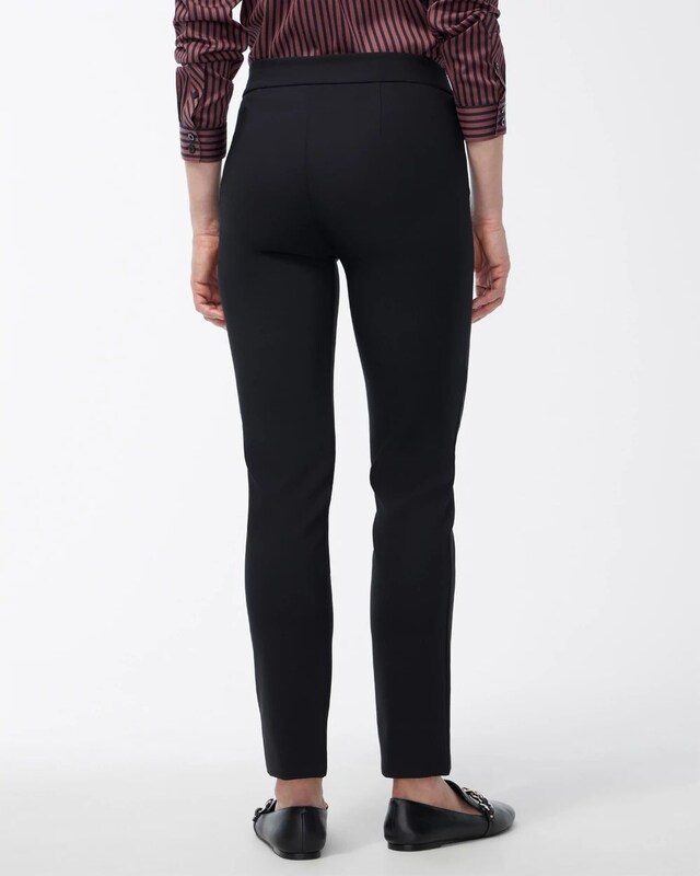 Bi-Stretch Front Seam Slit Ankle Pants - image 3